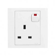 HAGER STYLEA 13A SINGLE SWITCH SOCKET OUTLET WXES113S